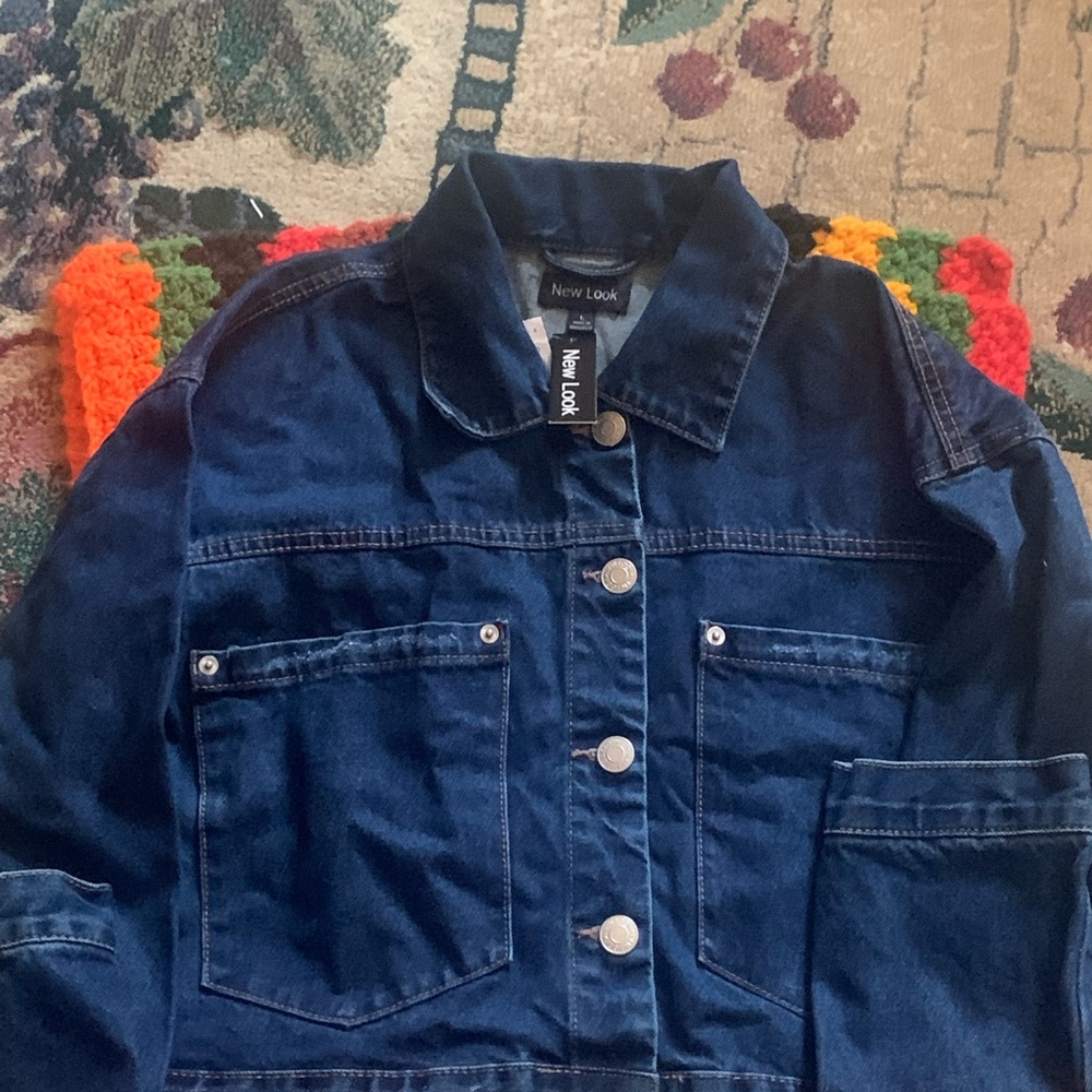 Brand new jeans jacket.. crop top